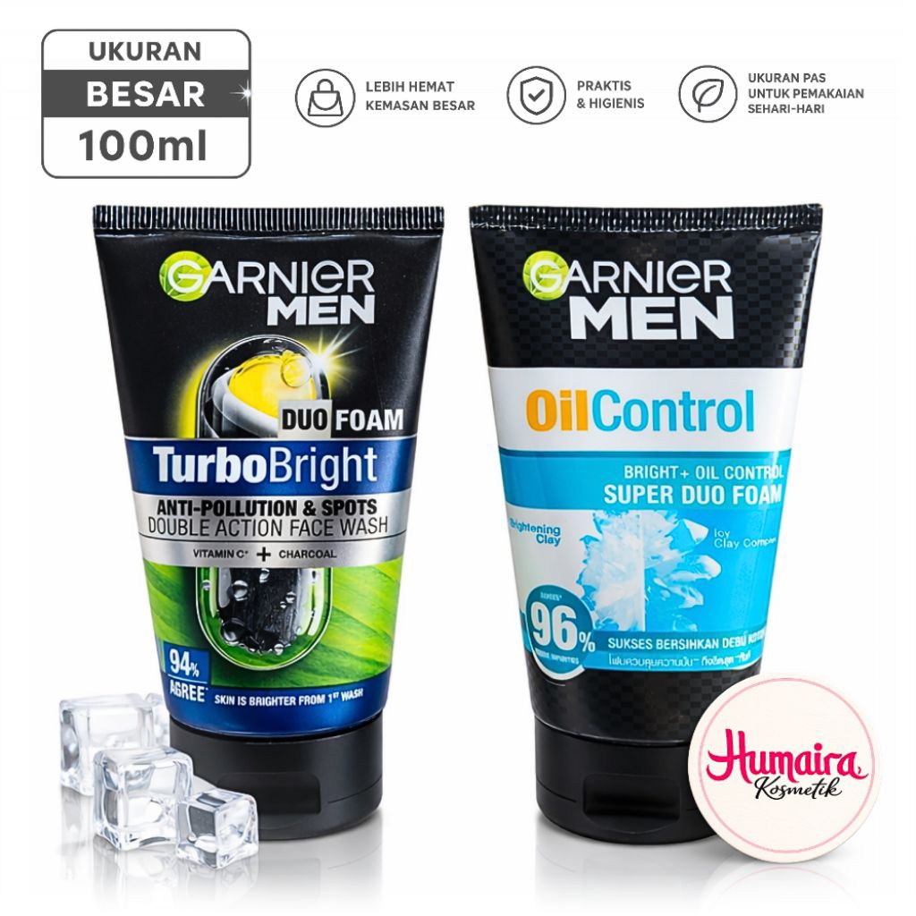 Sabun Muka Garnier Men Duo Foam 100ml