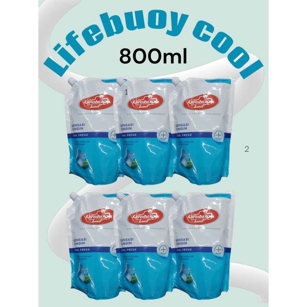 LIFEBUOY COOL FRESH 800ML JUMBO sabun cair sabun mandi lifebuoy