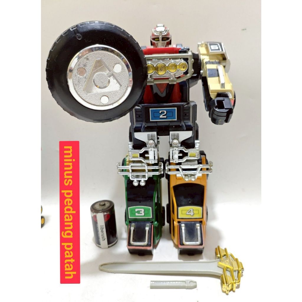 Vintage bandai DX RV robo gekisou sentai carrangers power rangers turbo rescue megazord zord robot f