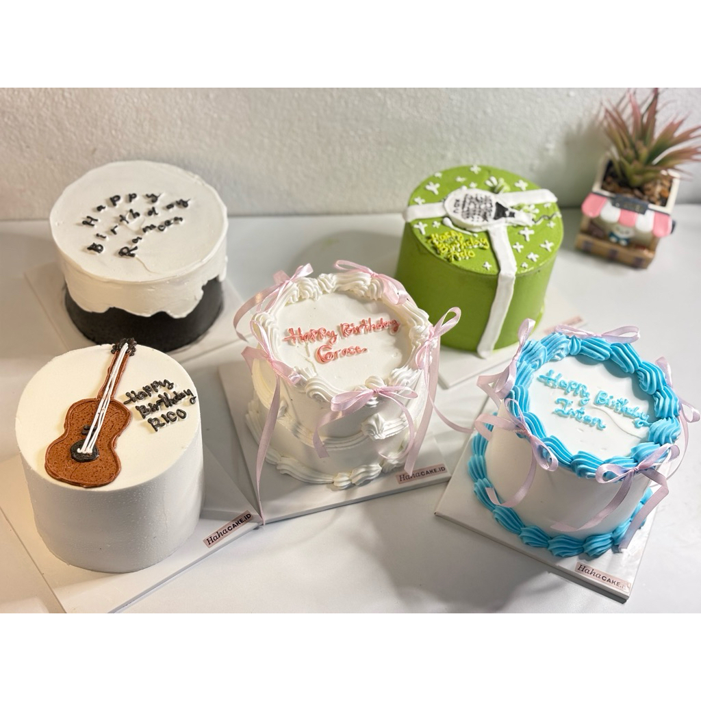 custom cake mini cake d12/ kue ulang tahun mini/ mini birthday cake/d12 korean cake