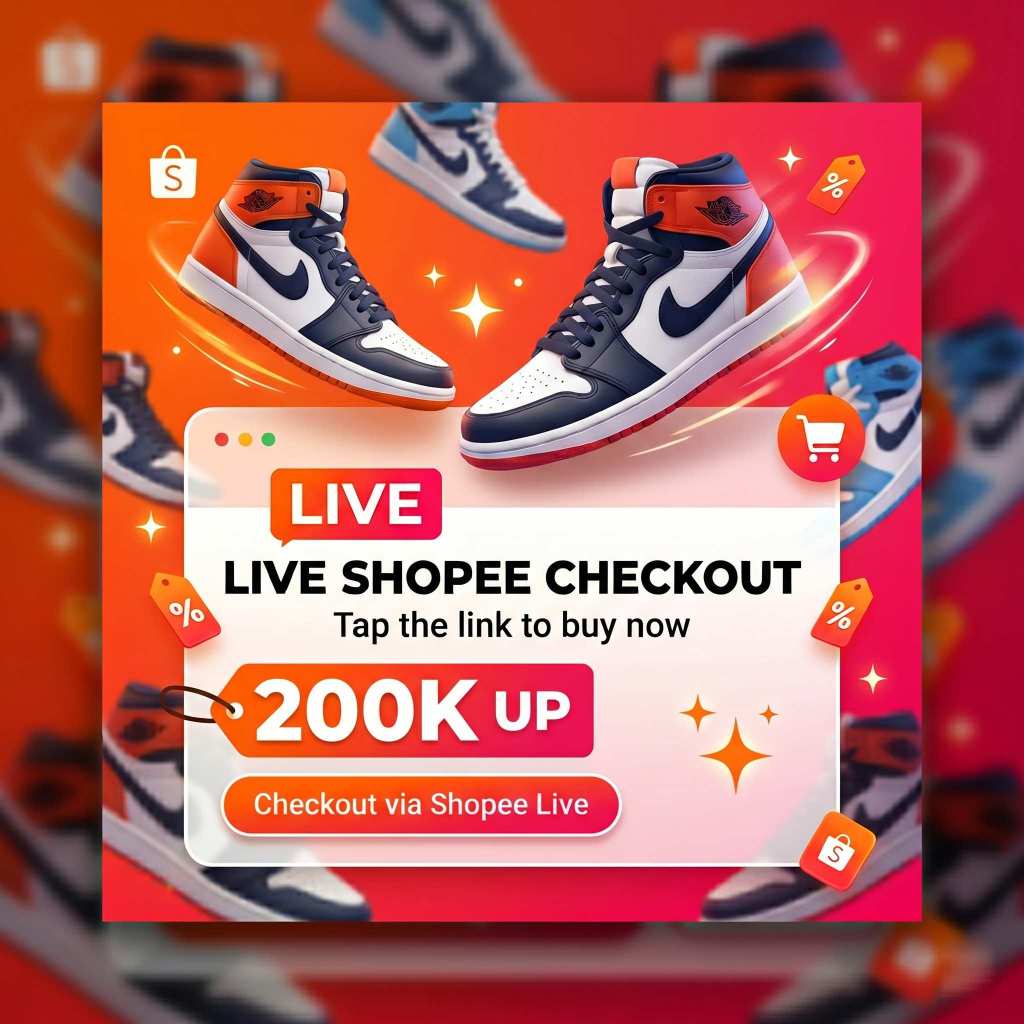 LINK LIVE CO SEPATU 200k UP + ADM SHOPEE