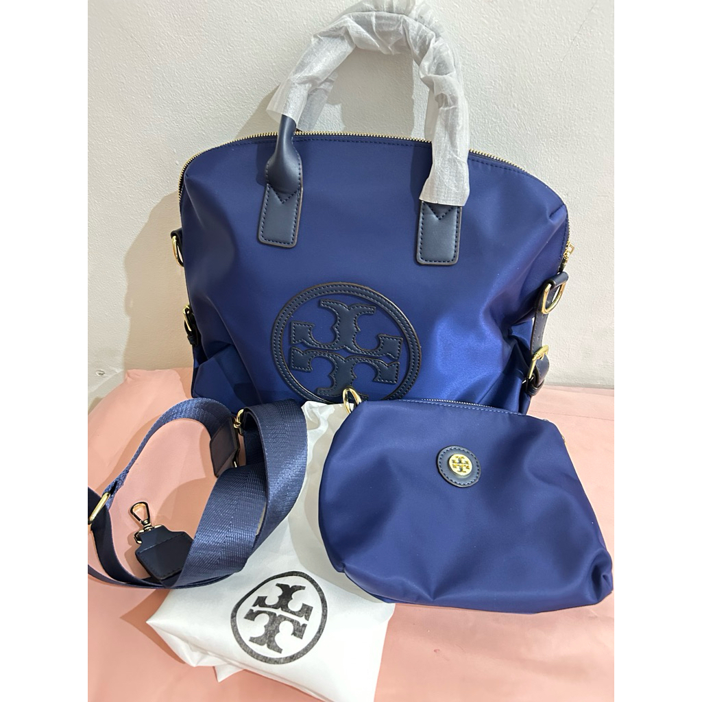 Tas TB Nylon Satchel Bag Semi Platinum