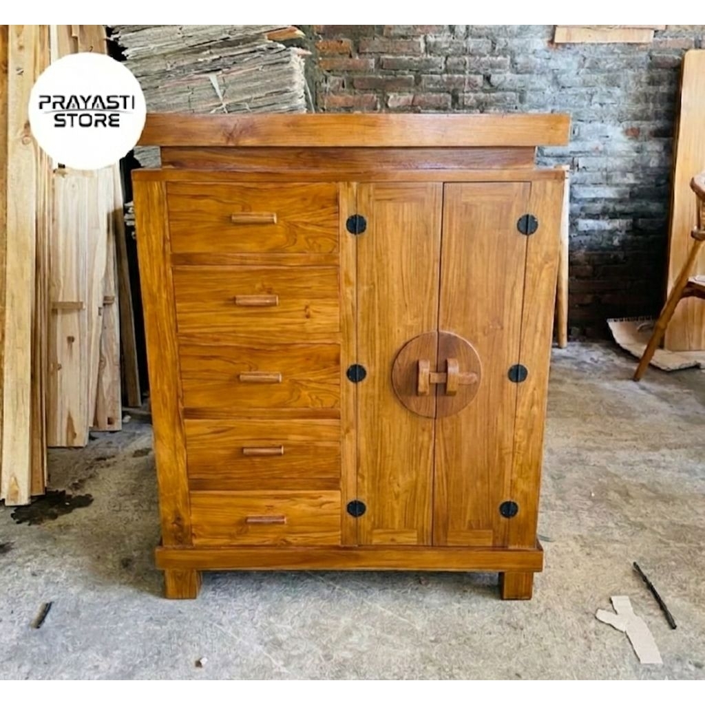 Lemari Bufet Cabinet Kayu Jati Asli Jepara