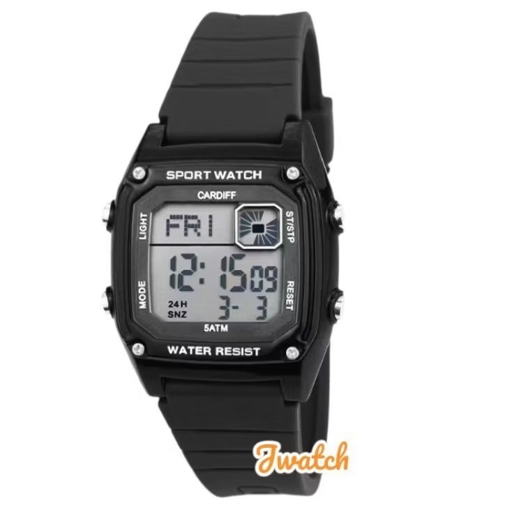 Jam Tangan Digital Pria/Wanita Cardiff 3010 Original