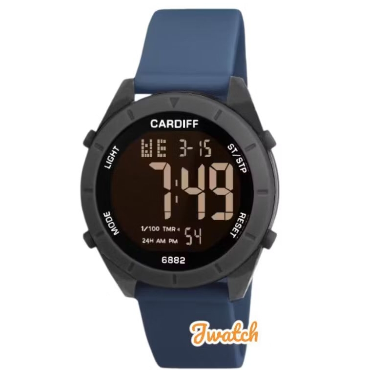 Jam Tangan Pria/Wanita Unisex Digital Cardiff 6882 Original