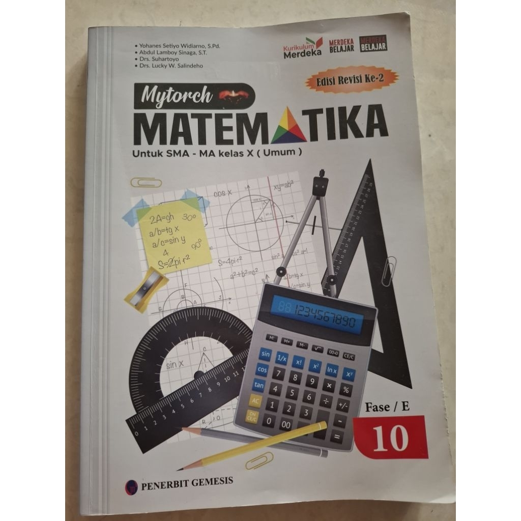 Buku Matematika Gemesis SMA kelas X XI XII Matematika Wajib/Umum/Tahap Lanjut edisi Revisi sekolah P