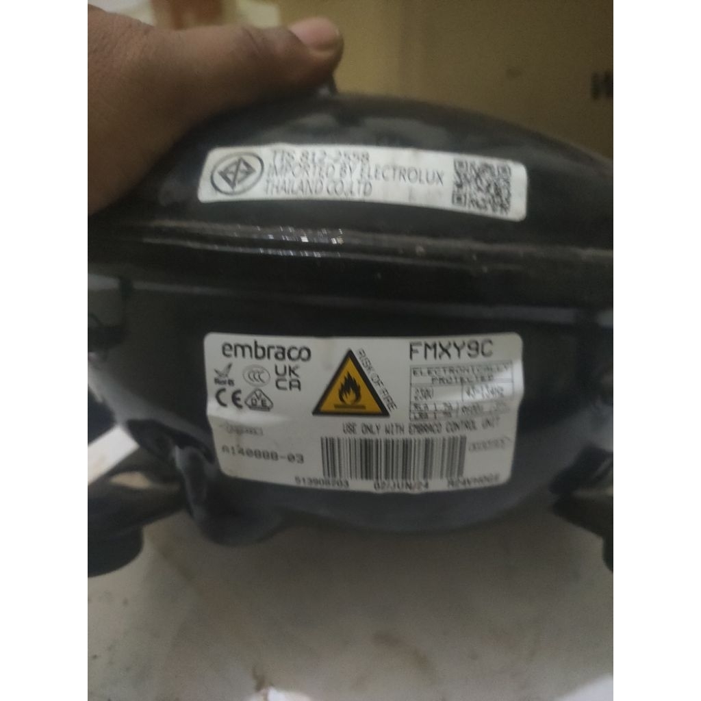 kompresor mesin kulkas embraco inverter
