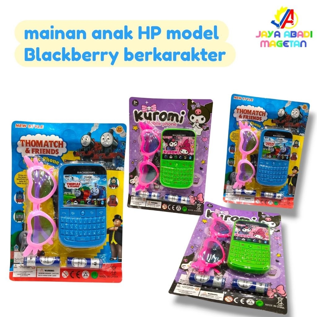 MAINAN HP BUAT ANAK ANAK ATAU MAINAN EDUKASI DENGAN FITUR SUARA MODEL BLACKBERRY KARAKTER