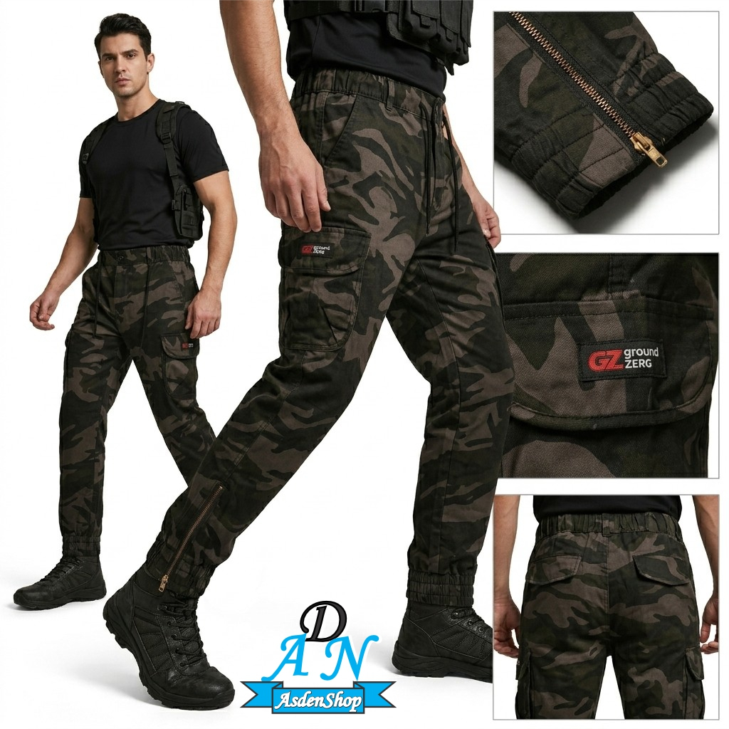 Celana Jogger Cargo Combat Camo Loreng | Celana jogger panjang pria wanita Celana Loreng Unisex