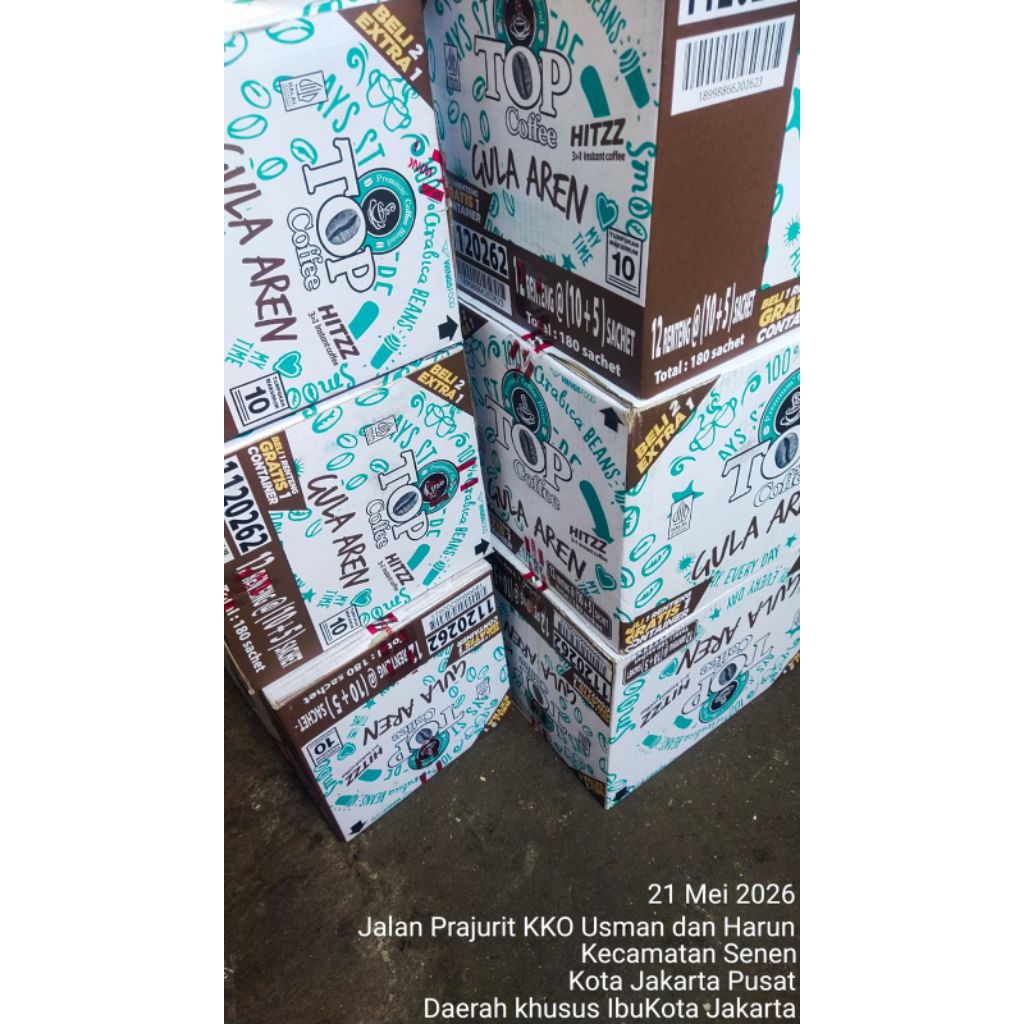 TOP COFFE GULA AREN 1 DUS 180 SACHET