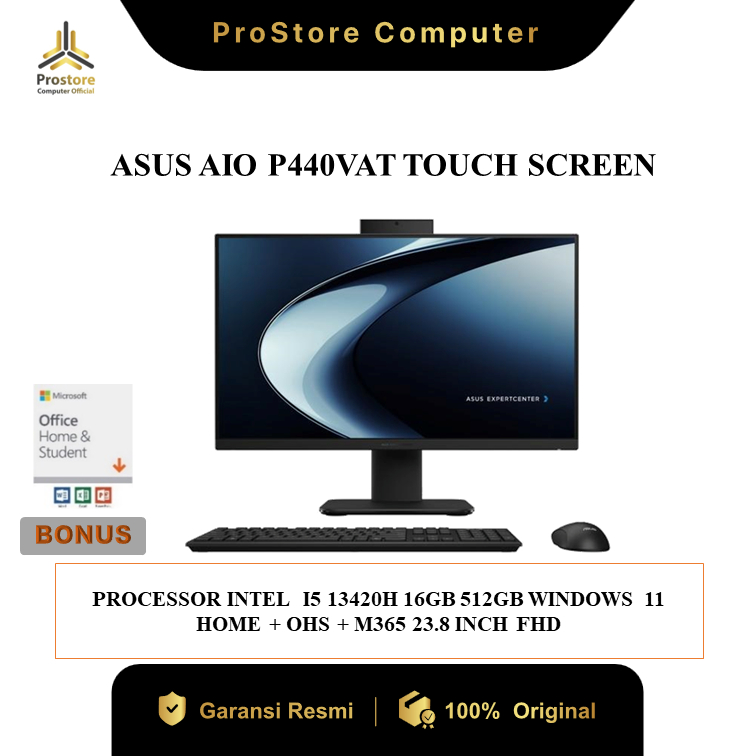 ASUS AIO P440VAT TOUCH SCREEN INTEL CORE I5 13420H 16GB 512GB W11+OHS+M365 23.8" FHD 2Y