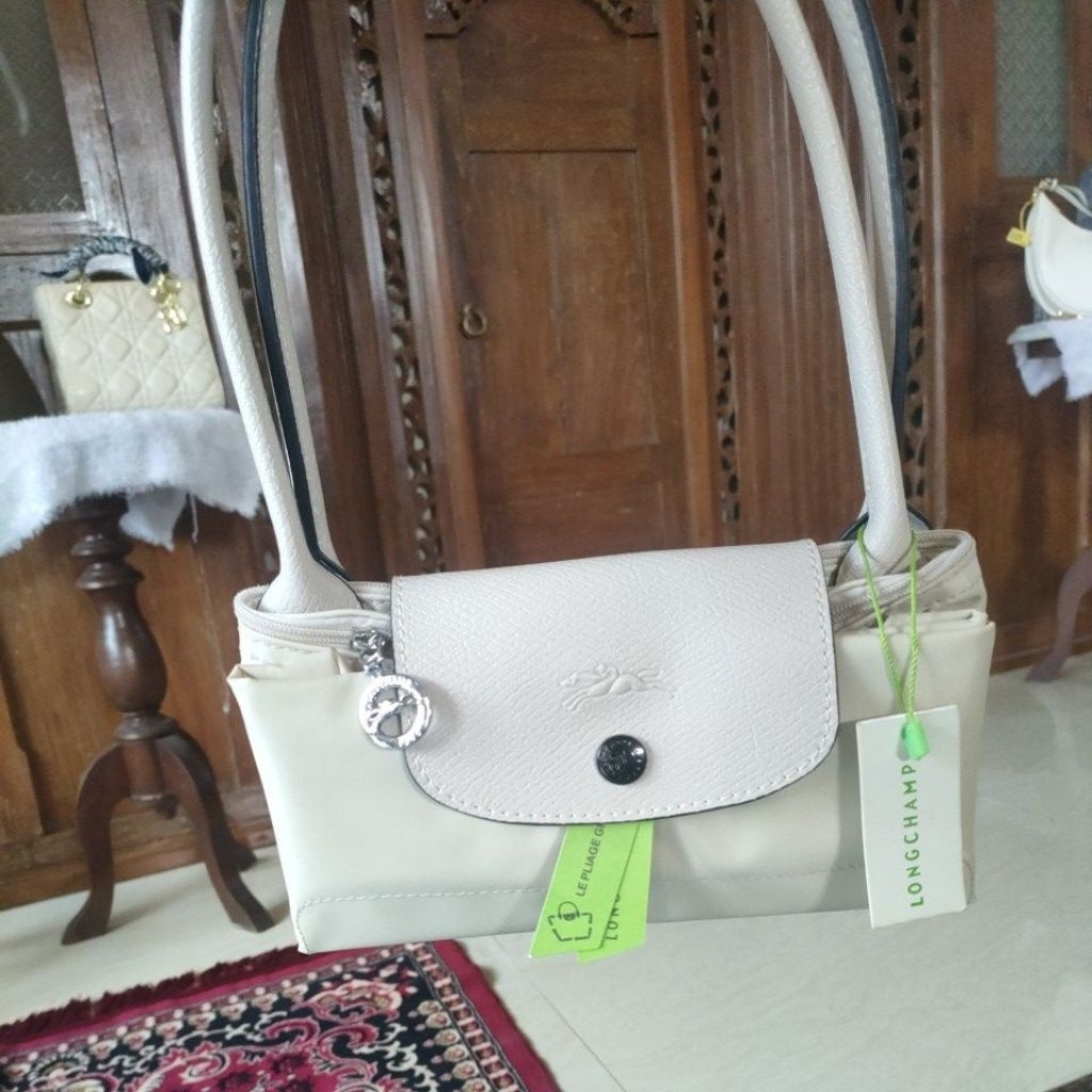 tas Tote bag wanita warna putih ecru