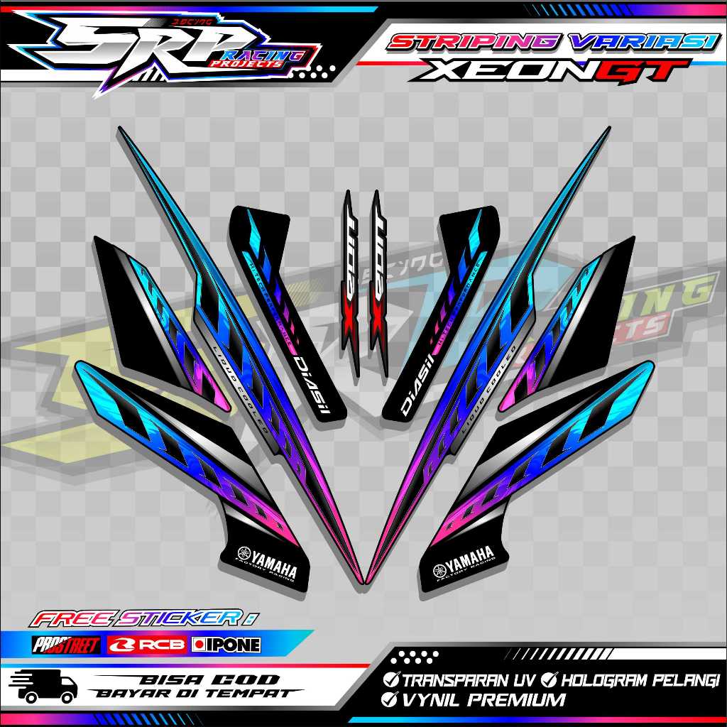 STRIPING VARIASI YAMAHA XEON GT 125 / STICKER LIST VARIASI MOTOR XEON GT 125