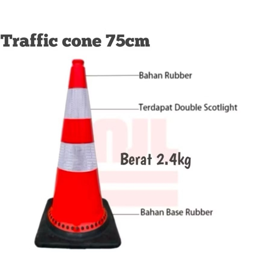 Trafic cone 75cm -Kerucut safety cone 75cm -Safety cone 75cm