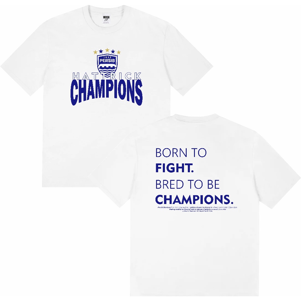 ARC.LAB Basic T-Shirt Oversize PERSIB Juara | Hattrick Champions | Kaos Persib | Baju Persib