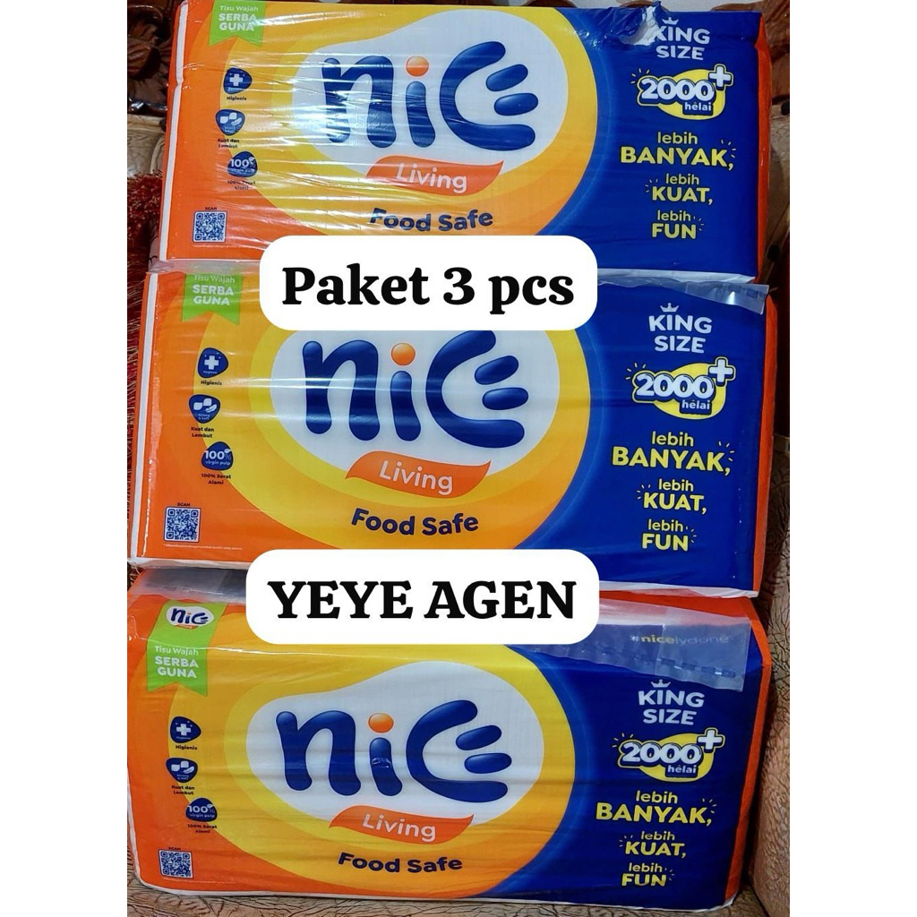 PAKET 3 pcs Tisu Nice 2000 sheets (TISU Nice 2000s Paket 3 PCS)