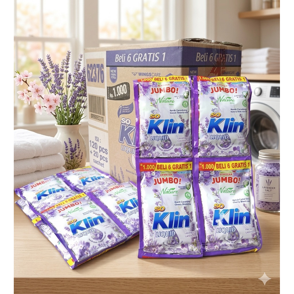 Kw1store - Soklin Liquid seribuan 40ml [1dus isi 140 sachet]