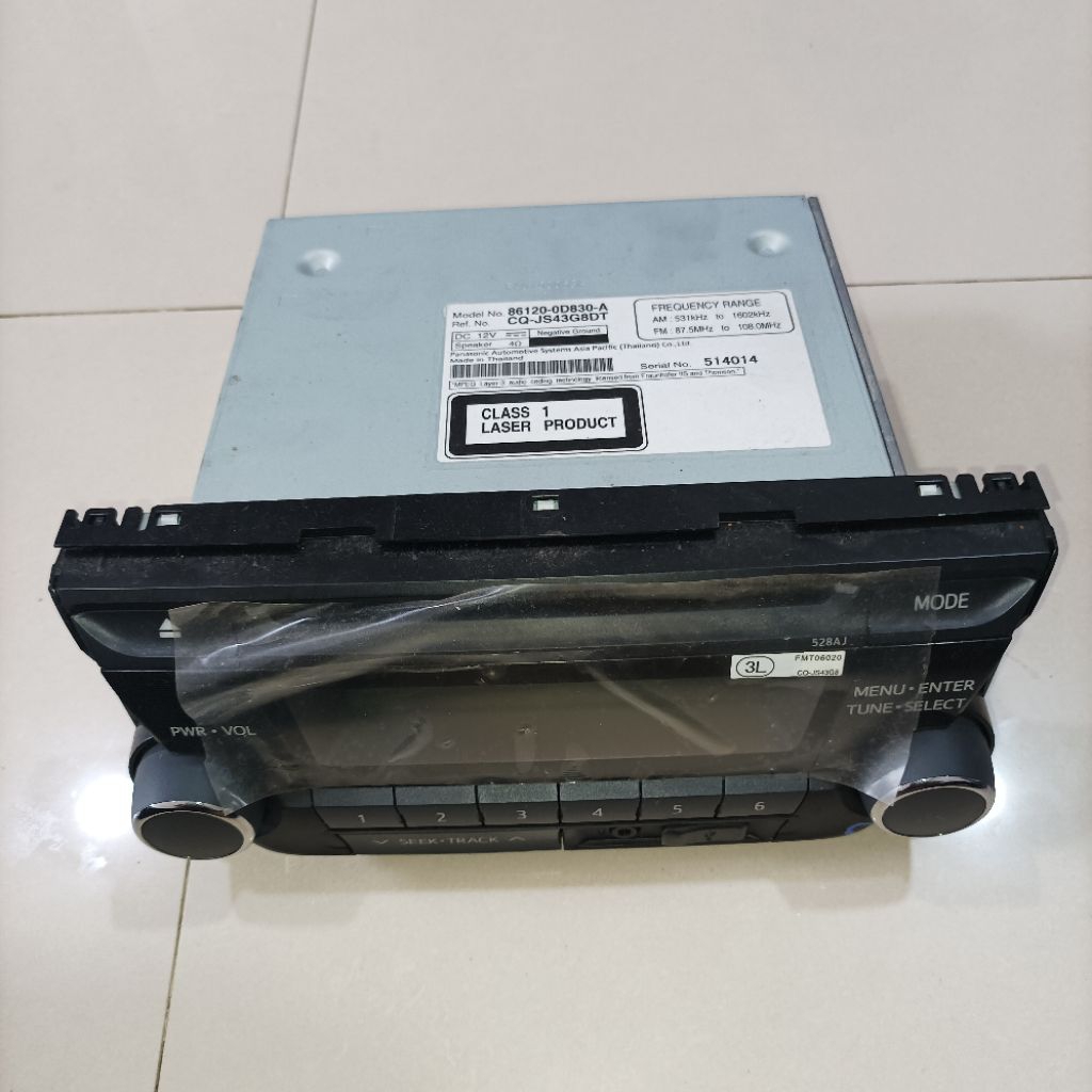 HEAD UNIT TOYOTA VIOS YARIS ALTIS 2015 STIR KIRI ORIGINAL