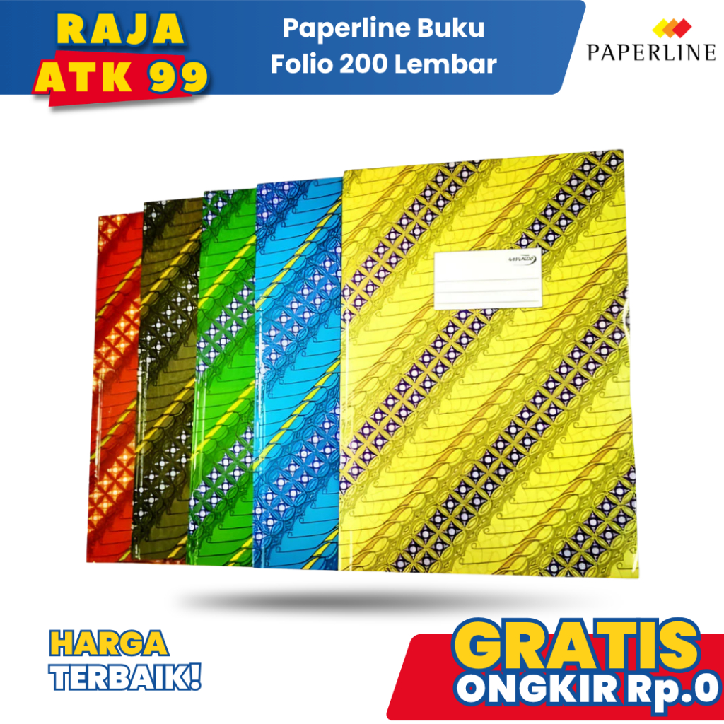 Paperline Buku Folio 200 Lembar Hard Cover Sampul Tebal - Satun