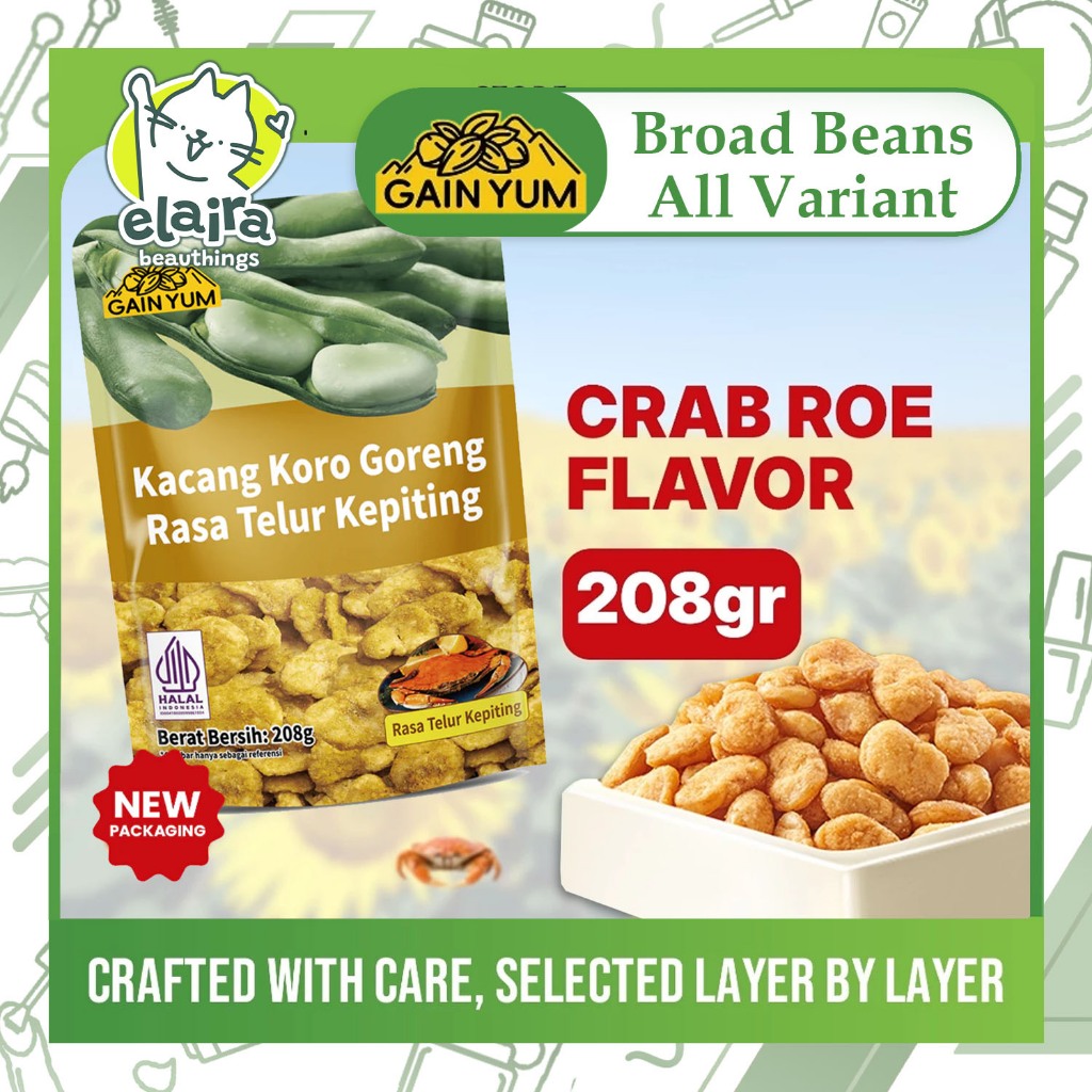 Gain Yum - Kacang Koro Rasa Telur Kepiting Kam Yuens Broad Beans Crab Roe Flavor