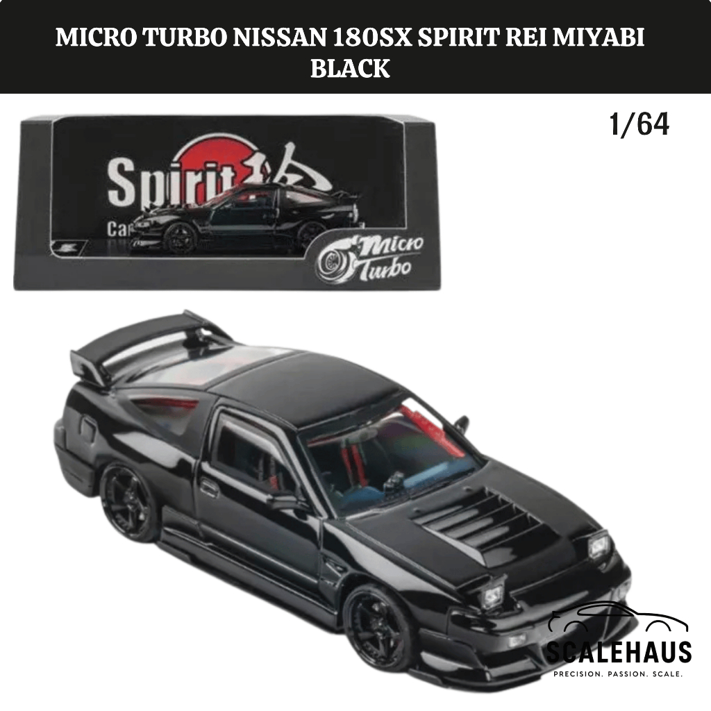 Micro Turbo 1/64 Nissan 180SX Spirit Rei Miyabi Black