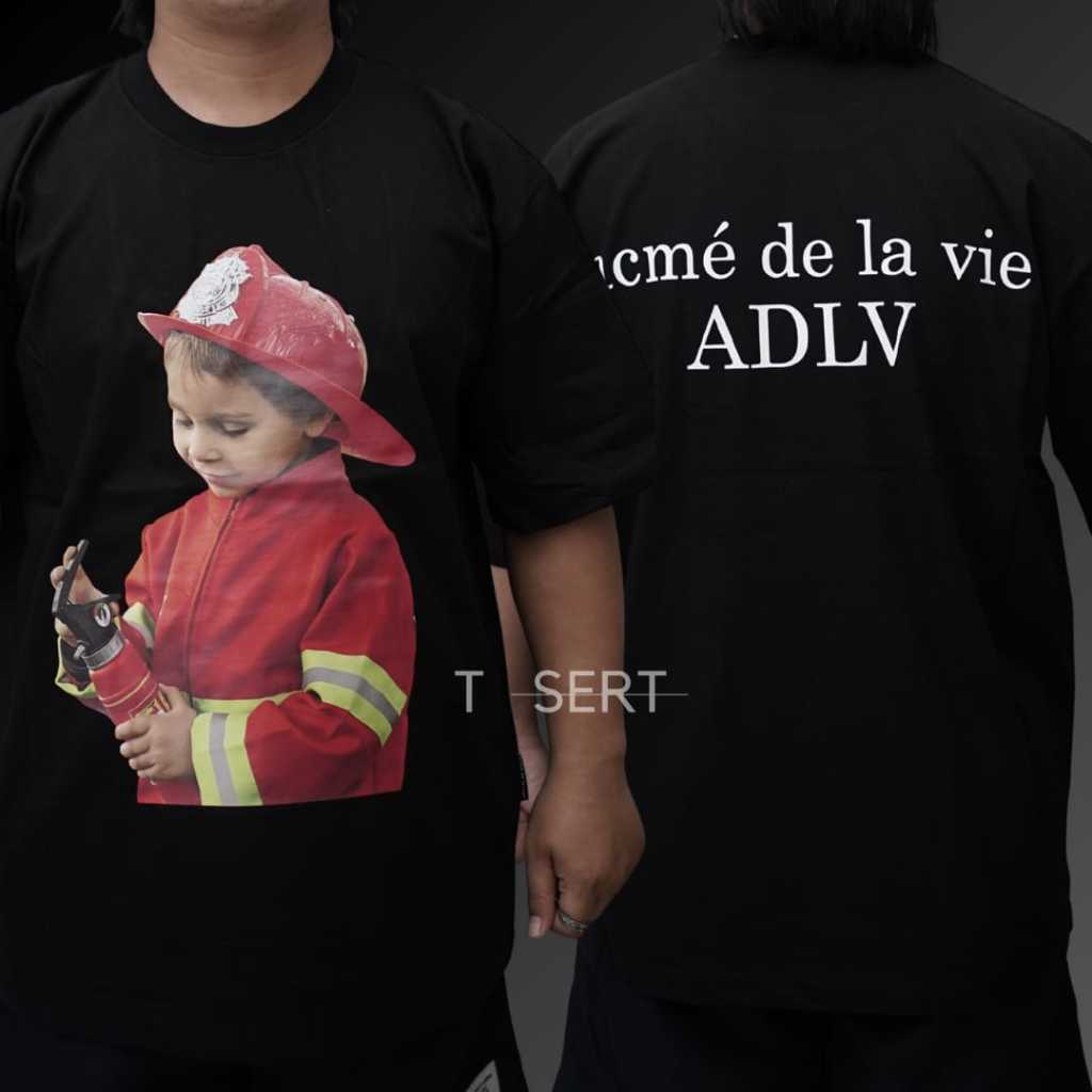 ADLV Fire Man Boy Black Tee / Baju Kaos ADLV Authentic
