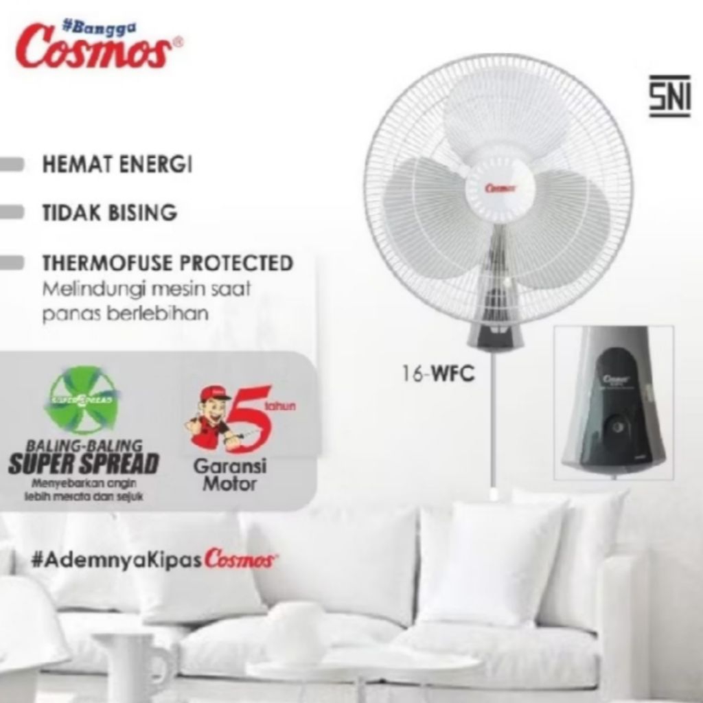 Kipas Angin Dinding Wall Fan Cosmos 16 Inch 16" 16-WFC / 16 WFC /16WFC
