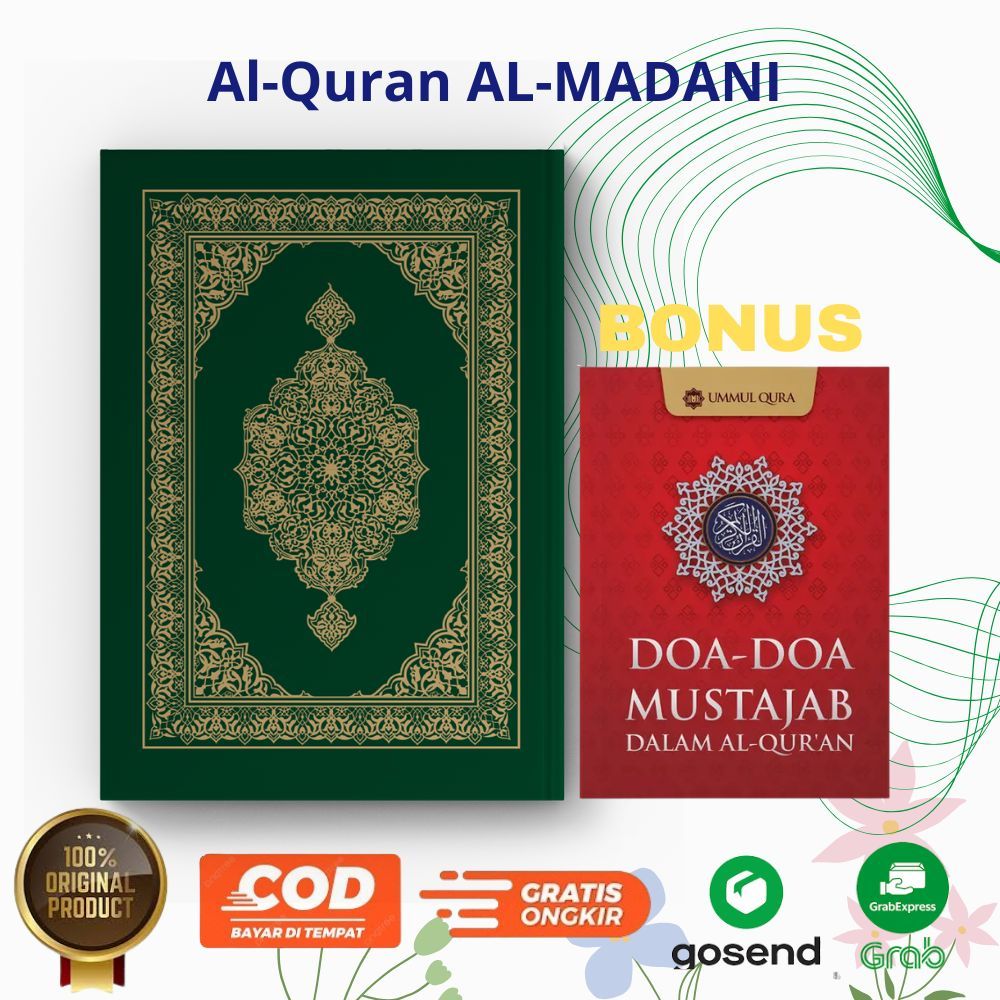 Al-Quran Mushaf AL-MADANI Rasm Utsmani Bonus Doa Mustajab Saku | Mushaf  Cetakan Lokal Ukuran A5