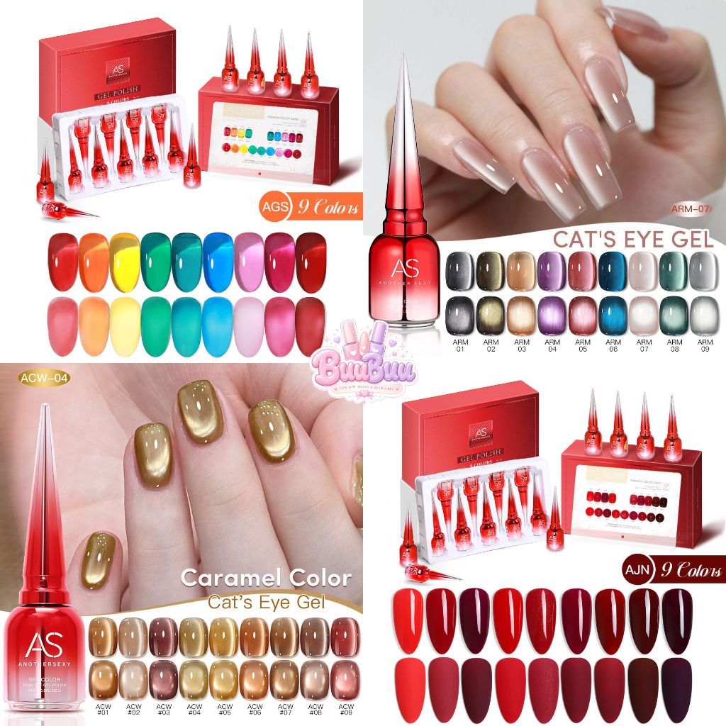 BuuBuu-AS Nail Gel Polish SET Original - Kutek Gel Set - Gel Polish Set - Gel Polish Jelly
