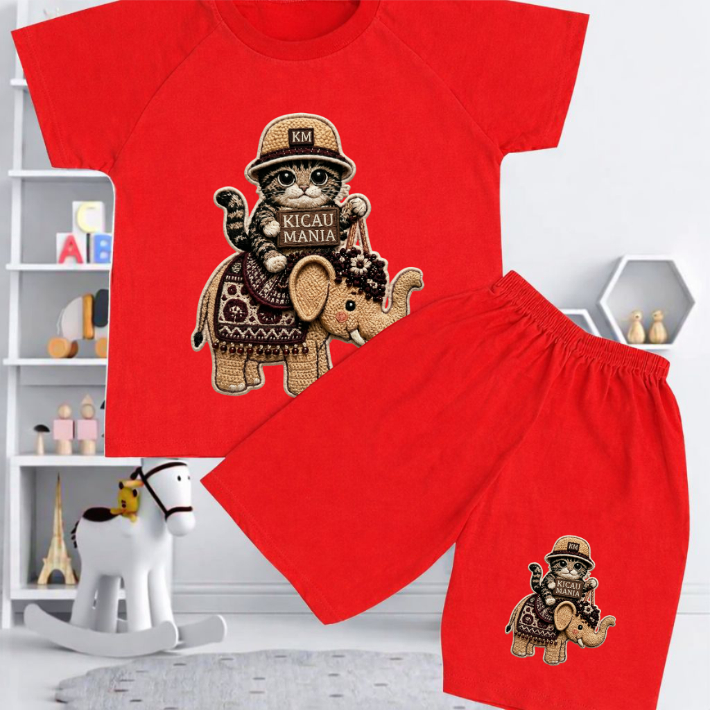 KICAU MANIA GAJAH SETELAN KIMONO ANAK UNISEX USIA 2-9 TAHUN