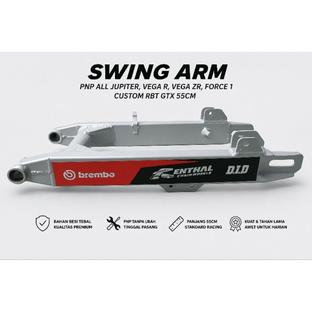 SWING ARM JUPITER, VEGA R, VEGA ZR, F1ZR Model KAZE Custom RBT GTX Taksigabah Panjang 55cm