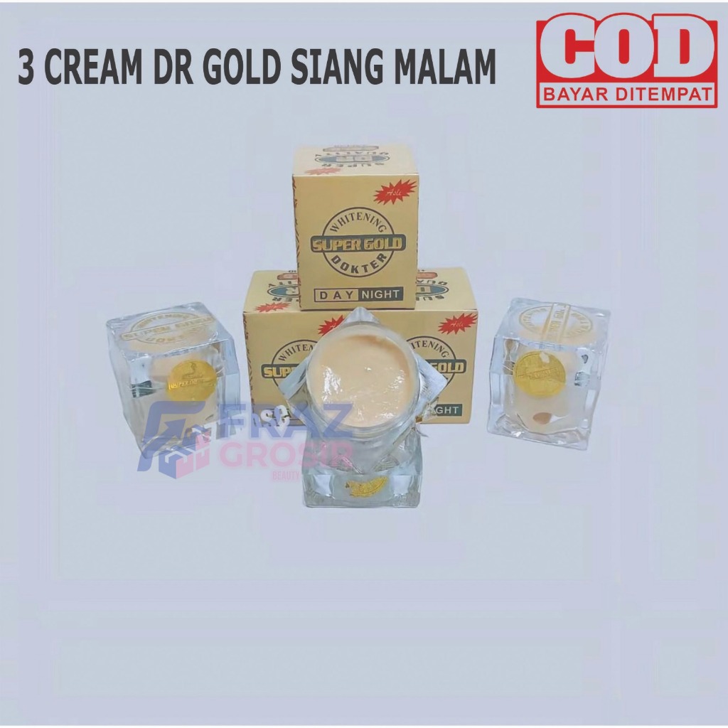 PROMO 3PCS Cream DR GOLD Original ASLI- BPOM - Cream Brightening DR GOLD - Pencerah Wajah
