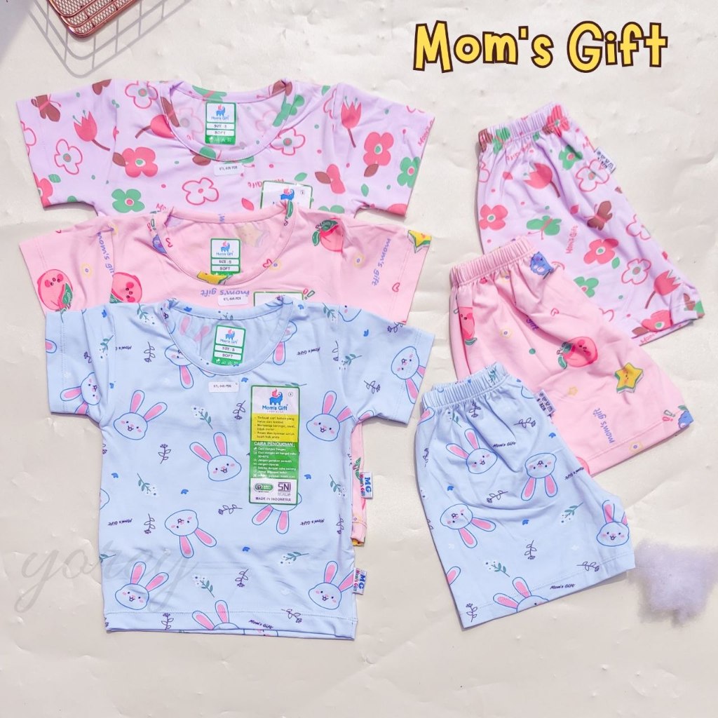 Setelan Anak Moms Gift Setelan Pendek Moms Gift Baju Anak Perempuan Piyama anak perempuan