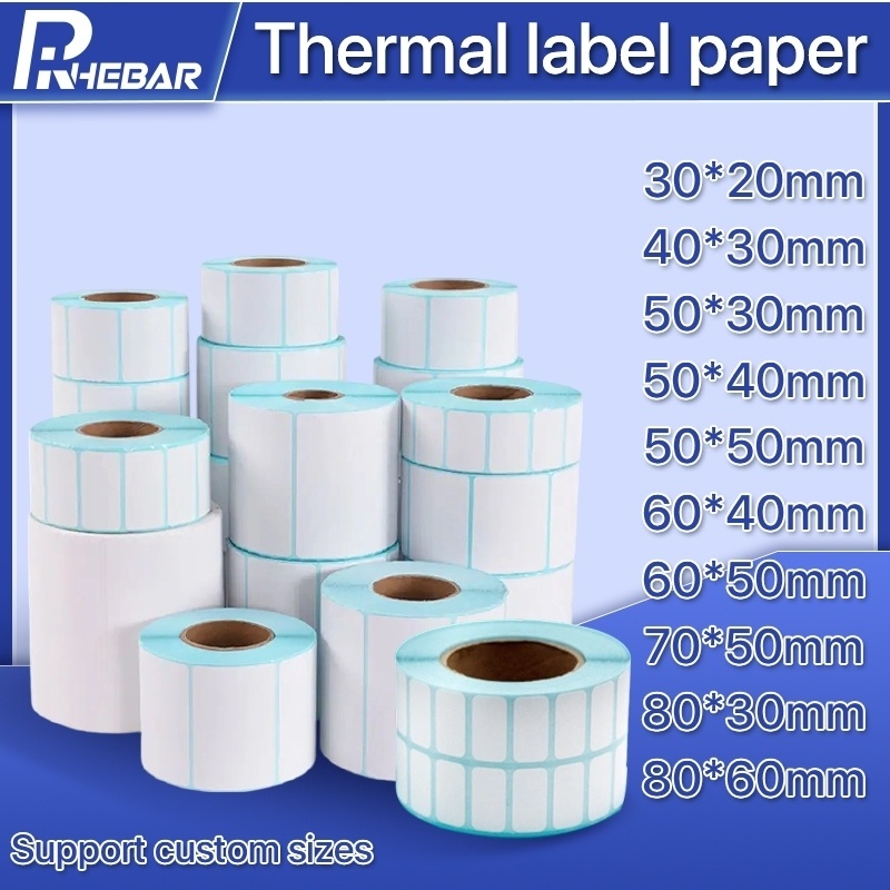 Label perekat termal 30x20mm,40x30,50x30,50x40,50x50,60x40,60x50,70x50,80x30,80x60,label harga,logo