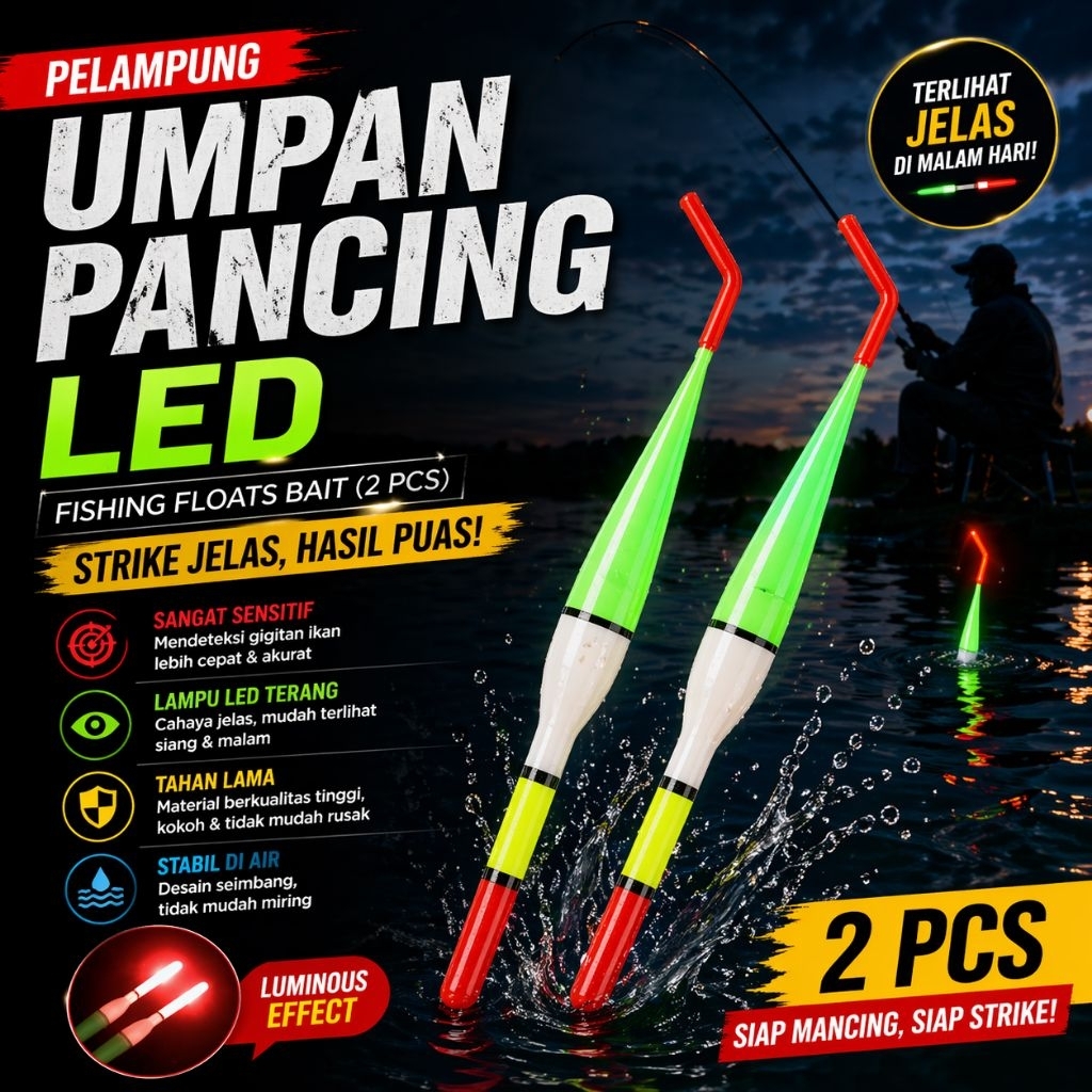 TaffSPORT Kumbul Pelampung Pancing LED Luminous Fishing Float