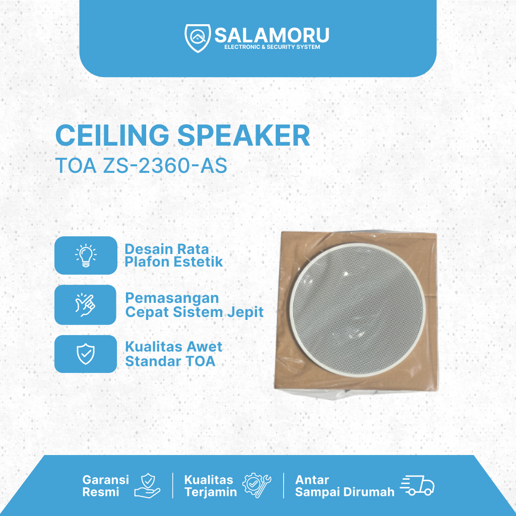 Speaker Ceiling TOA ZS-2360-AS Ceiling Mount Speaker Plafon TOA ZS2360 TOA ZS 2360 AS Original