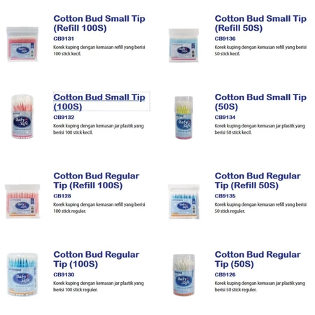 Baby Safe Cotton Buds SMALL Tip / POT Cotton Buds Babysafe
