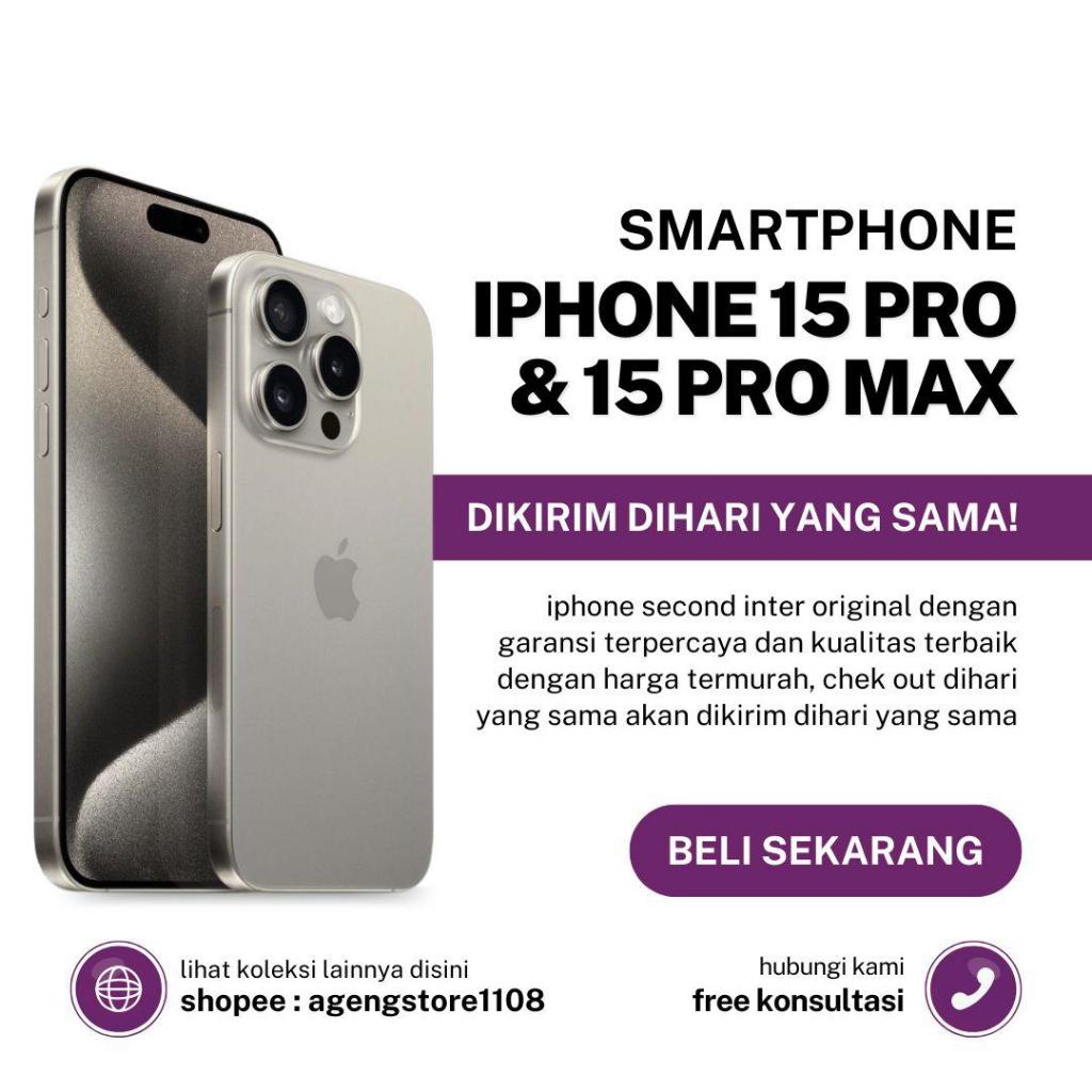 IPHONE 15 PRO 15 PROMAX 128GB 256GB SECOND ORIGINAL EX INTER
