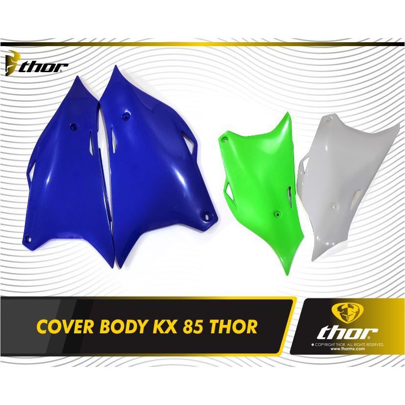 Cover Body KX 85 Thor | Cover Body Samping KX85 Trail Racing | Body KX 85 Plastik Tebal Motocross