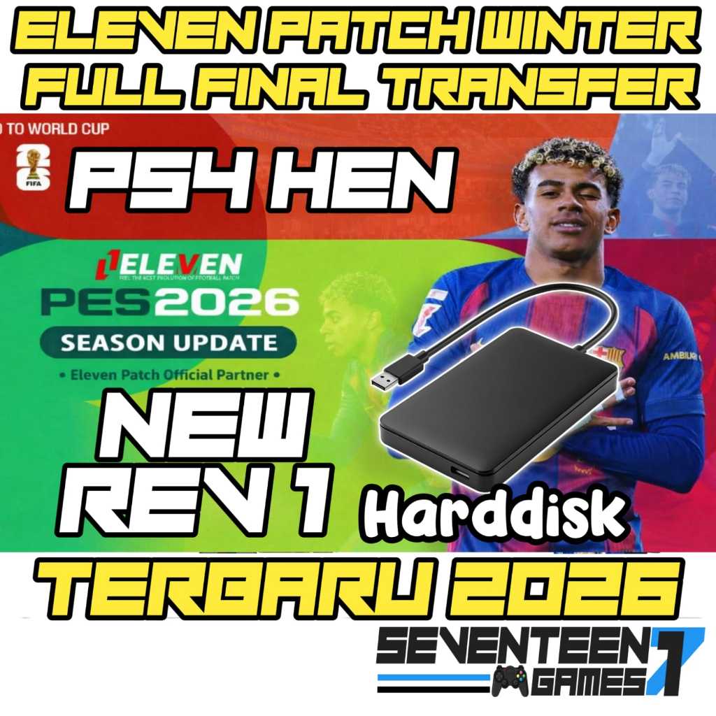 Harddisk HDD PES 2026 PS4 Hen Eleven Patch
