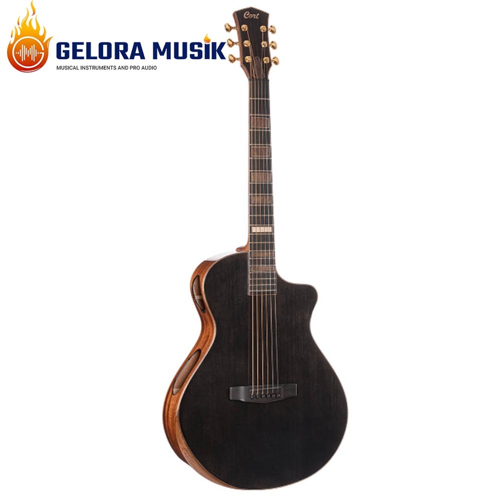 Gitar Akustik Elektrik Cort MODERN BLACK TBK W/Hardcase