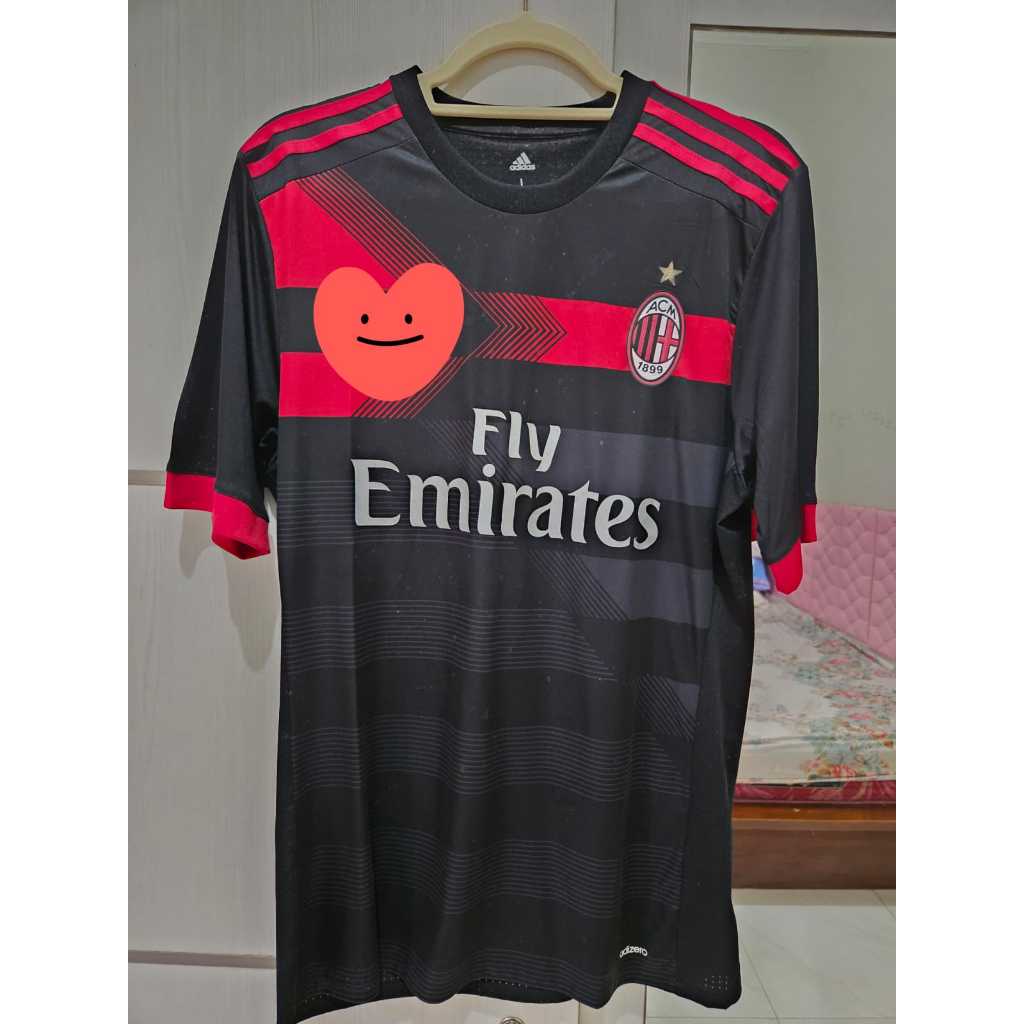 AC MILAN THIRD 3RD RETRO 2017 2018 GO PLAYER ISSUE PI SIZE L