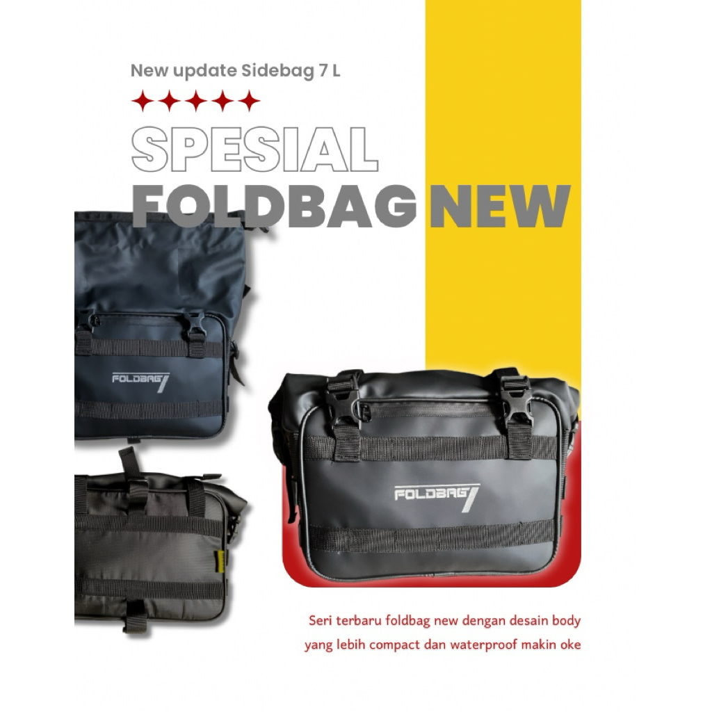 Sidebag motor xsr155 dan w175, tas samping touring inzta foldbag 1 PCS