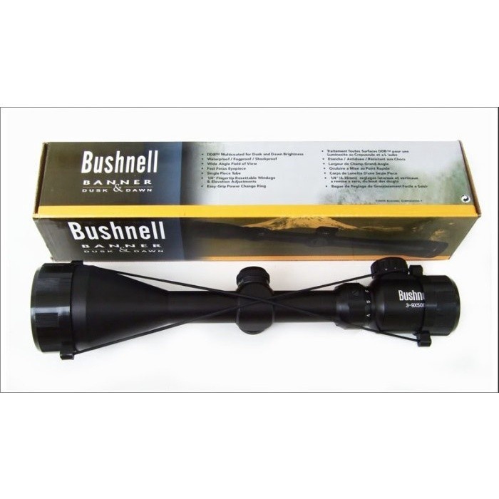 TELESKOP TEROPONG BUSHNELL 6-24X50AOEG BISA SIANG MALAM SUNHIDE TAHAN GETARAN