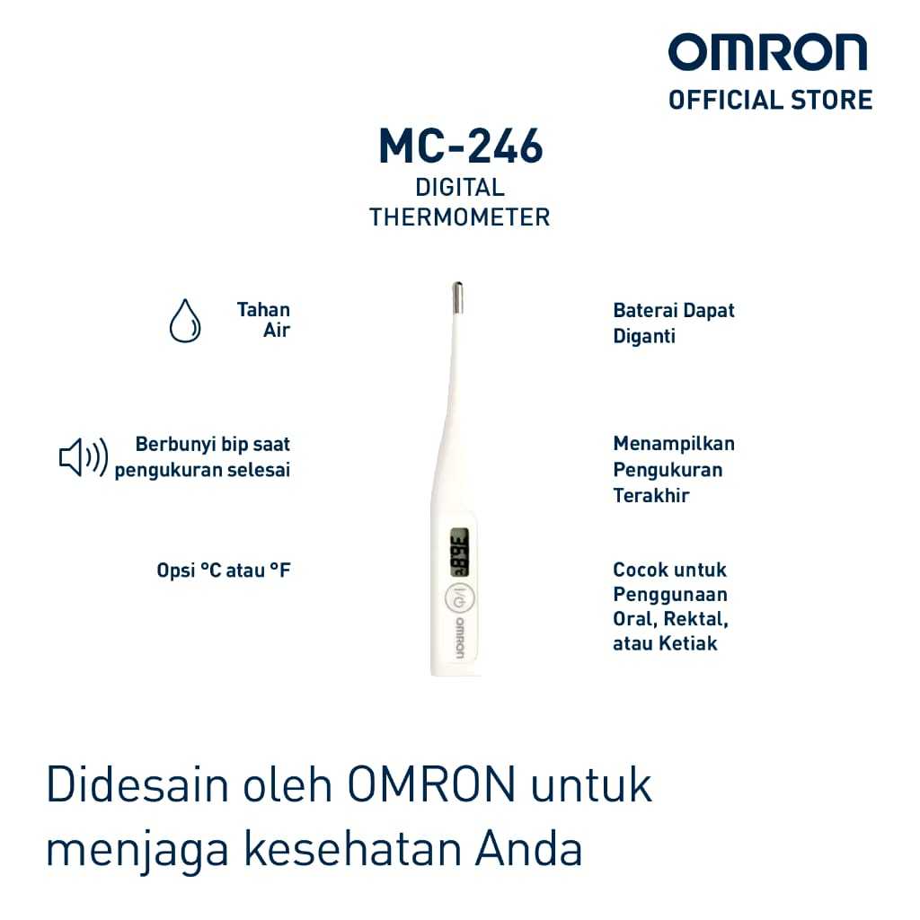 OMRON Digital Thermometer MC 246  | Alat medis pengukur suhu badan