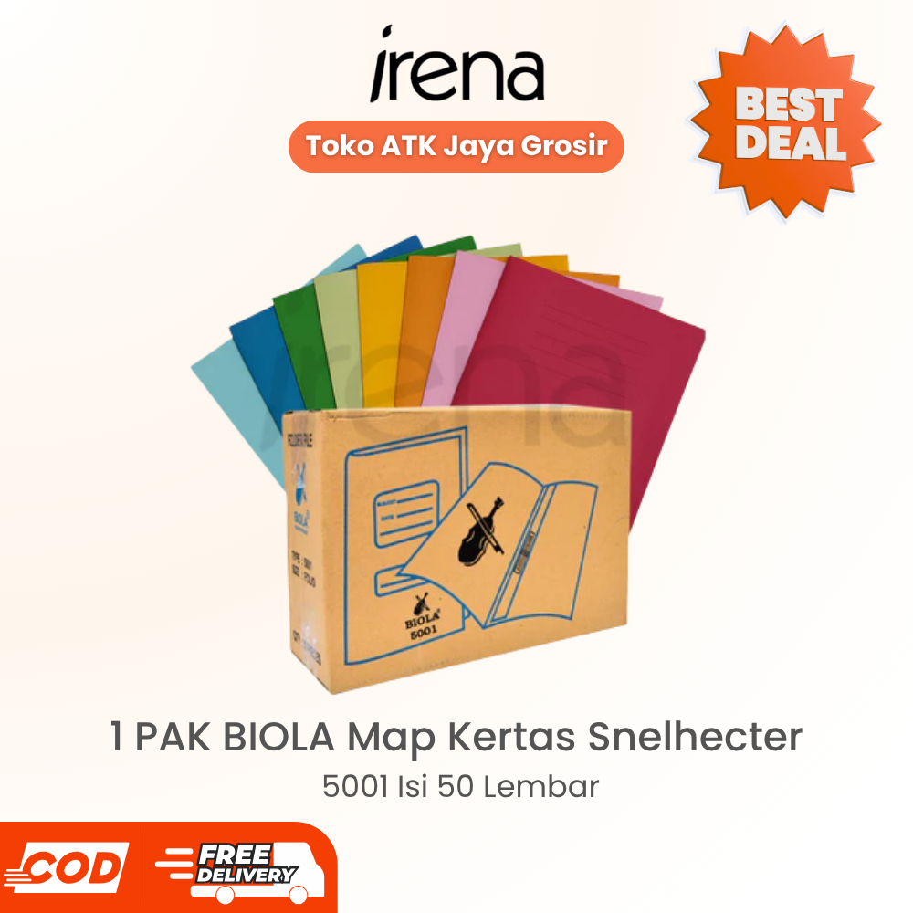 1 PAK BIOLA Map Kertas Snelhecter / Map Kertas Snelhekter 5001 Isi 50 Lembar