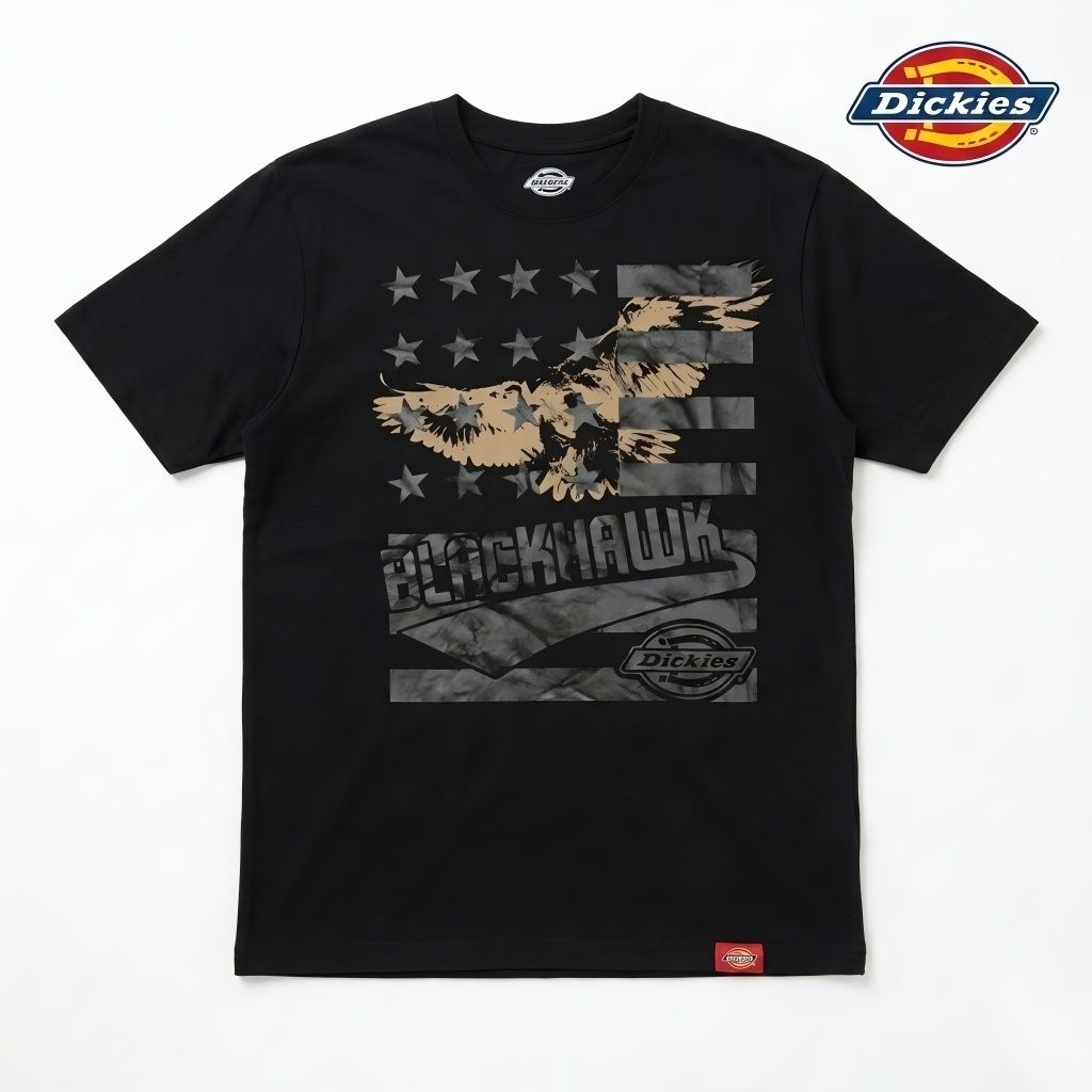 Kaos Dickies Original Blackhawk Eagle Tee - XL Oversized Hitam