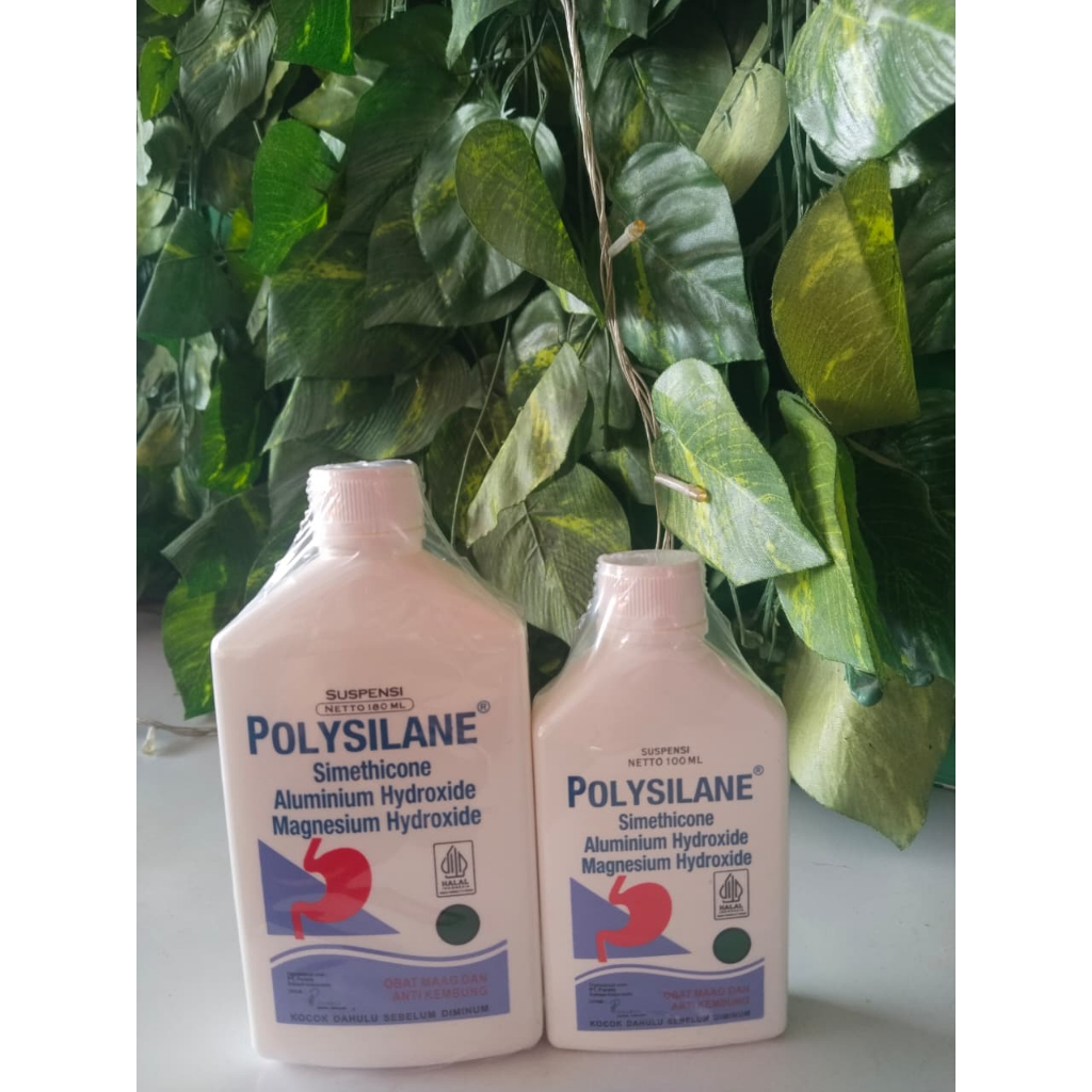 Polysilane Syrup Botol - Mengurangi Gejala Asam Lambung, Gastritis, Tukak Lambung