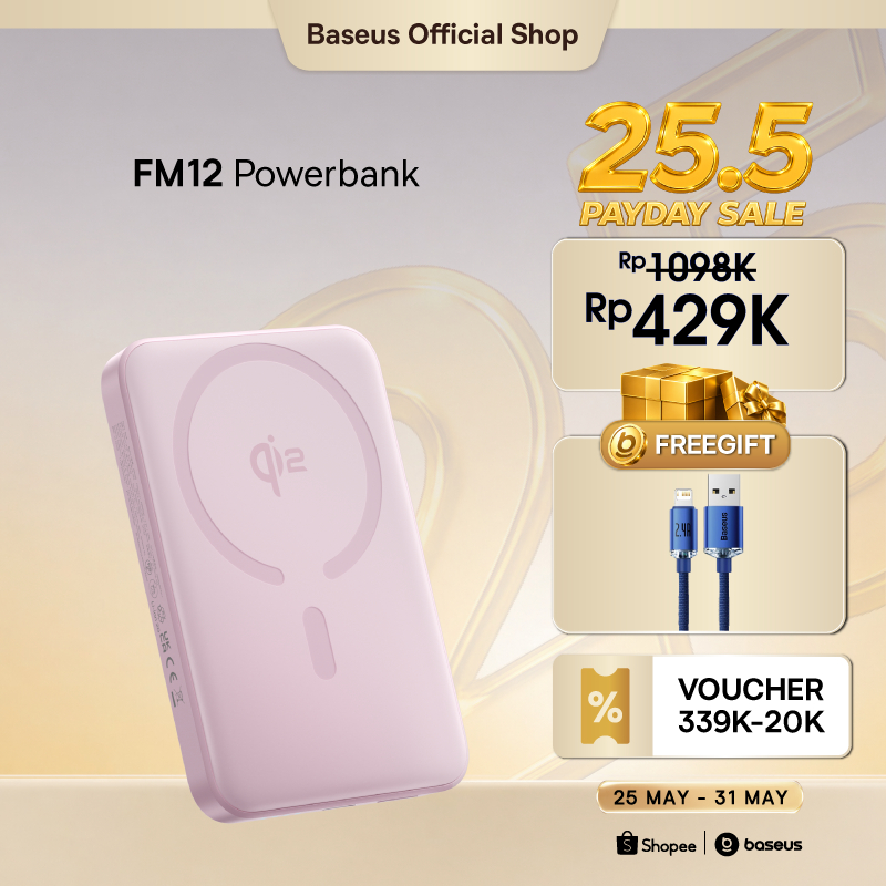 Baseus Power Bank Enerfill FM12 Qi2 10000mAh 22.5W Magnetic Mini Wireless Fast Charging Powerbank | 