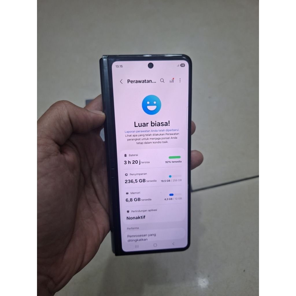 fold 3 12/256 lcd gede mati. lcd depan normal tanpa minus